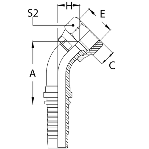 Фитинг DN 20 JIC (Г) 1.1/16 (45)