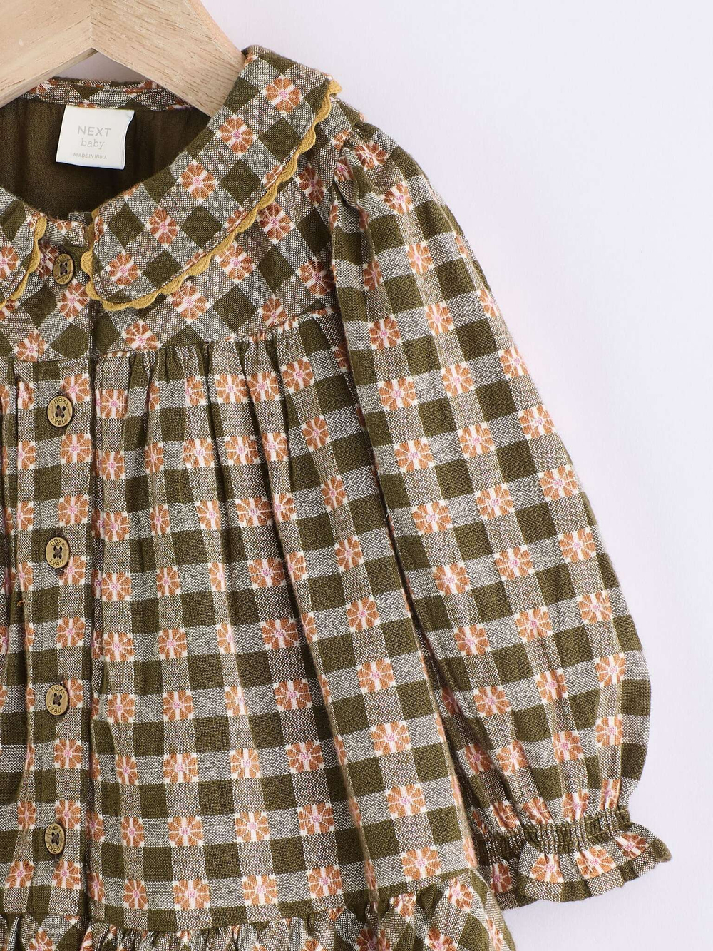 Платье и колготки в комплекте для девочки Next B49-199, Коричневый, Бежевый