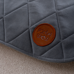 Диванный лежак из микровелюра, серый 90х60 Rachel WOW