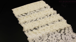 Эластичное кружево, 23 см, молоко, (Арт: EK-2248), м