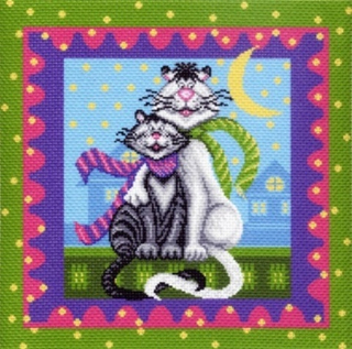 "Ночное рандеву"-1382 канва с рисунком