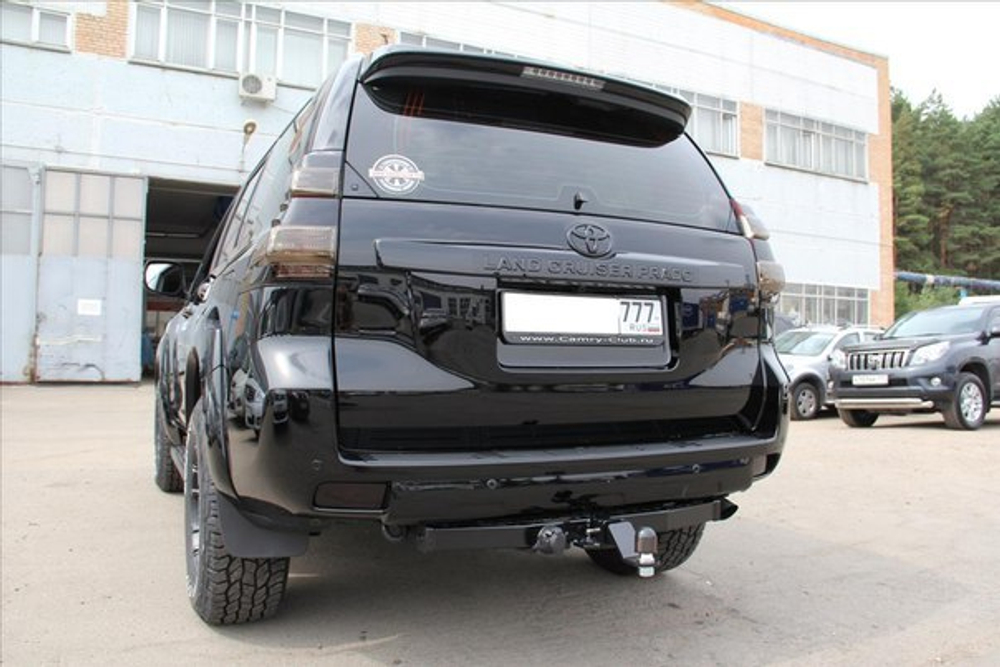 Фаркоп Toyota Land Cruiser Prado 2010-, Toyota Land Cruiser Prado 120 2002-2010 (3 точки крепления) съемное крепление шара под американский квадрат
