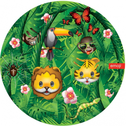 Тарелки "Emoji, Джунгли", зеленый, 6 шт. (7''/18 см)
