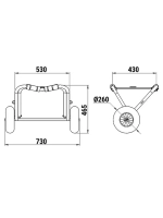 Тележка для транспортировки "Каяка", 70 кг