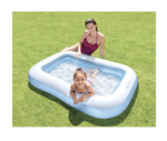 Бассейн надувной Intex 57403 Rectangular Pool 166х100х28 см / Прямоугольный многосекционный бассейн Интекс с надувным дном для дачи