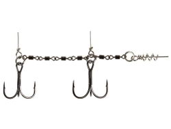 Оснастка стал. Lucky John STINGER POWER CHAIN 3,5+7,0cm, оснащ. тройниками №03/0+№2/0 1шт.