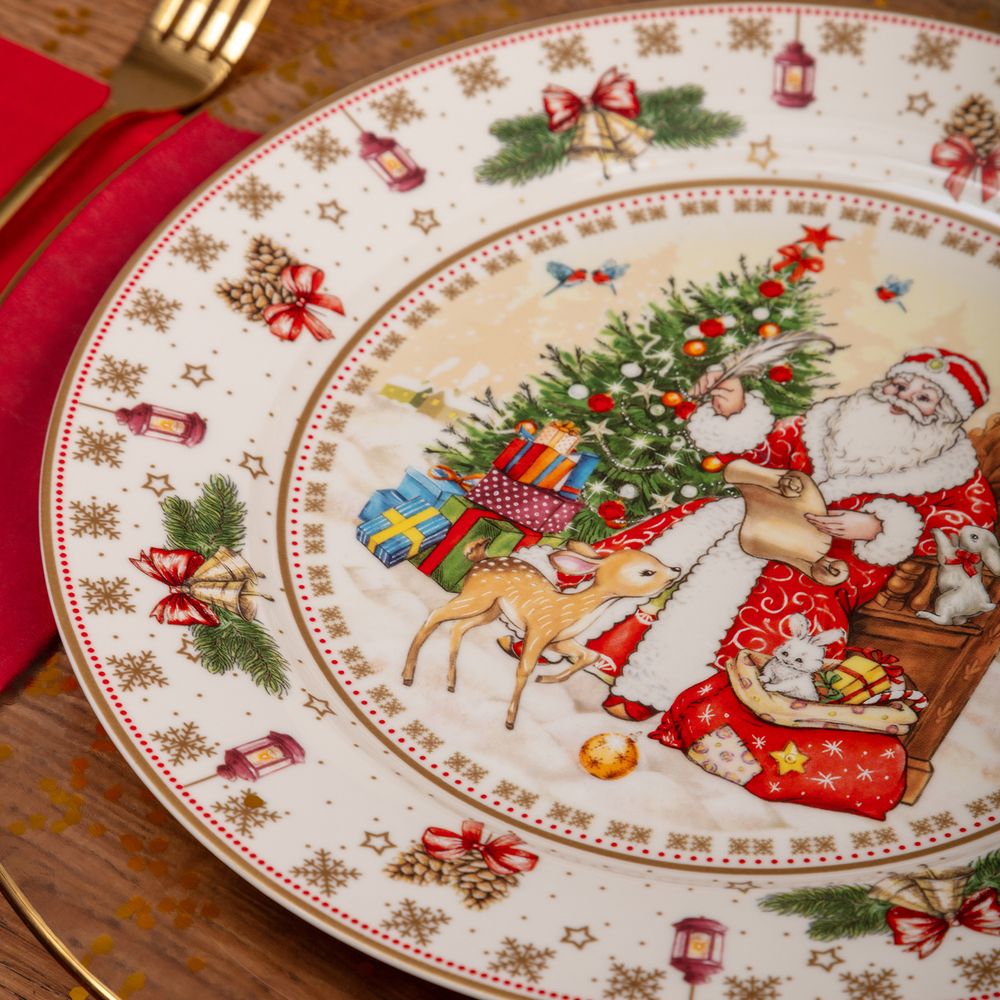 ТАРЕЛКА ОБЕДЕННАЯ LEFARD "ДЕД МОРОЗ" 27 СМ (КОР=18ШТ.)