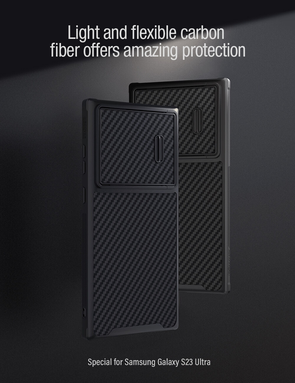 Чехол Nillkin Synthetic fiber S Case с защитой камеры для Samsung Galaxy S23 Ultra