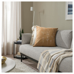 Чехол на подушку IKEA AKERNEJLIKA (АКЕРНЕЙЛИКА), Коричневый с вышивкой, 50x50 см