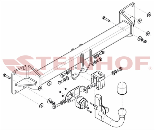 Фаркоп на Volvo XC90 2014- (паспорт и сертификат в комплекте)(без электрики) Steinhof.V-306