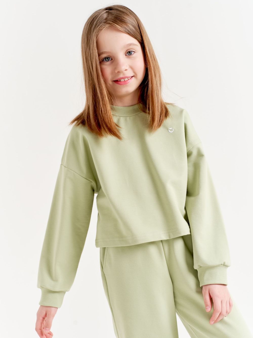 Свитшот укороченный облегченный "Шалфей" 7+