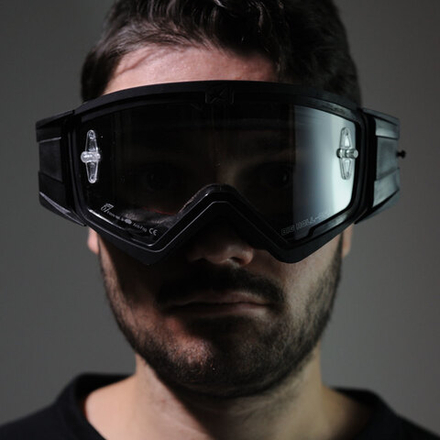 Очки кроссовые ARIETE MUDMAX GOGGLES, черный, прозрачная линза с пинами 14940-NCN
