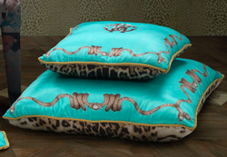 Подушка декоративная 40х40 Roberto Cavalli Firenze Turquose