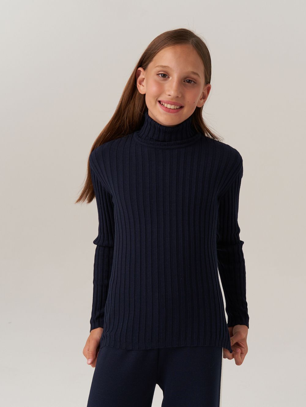 Джемпер водолазка для девочки AT274 синий