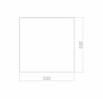Зеркало MIXLINE "Квадрат" 530*530 (ШВ) б/полки с фацетом
