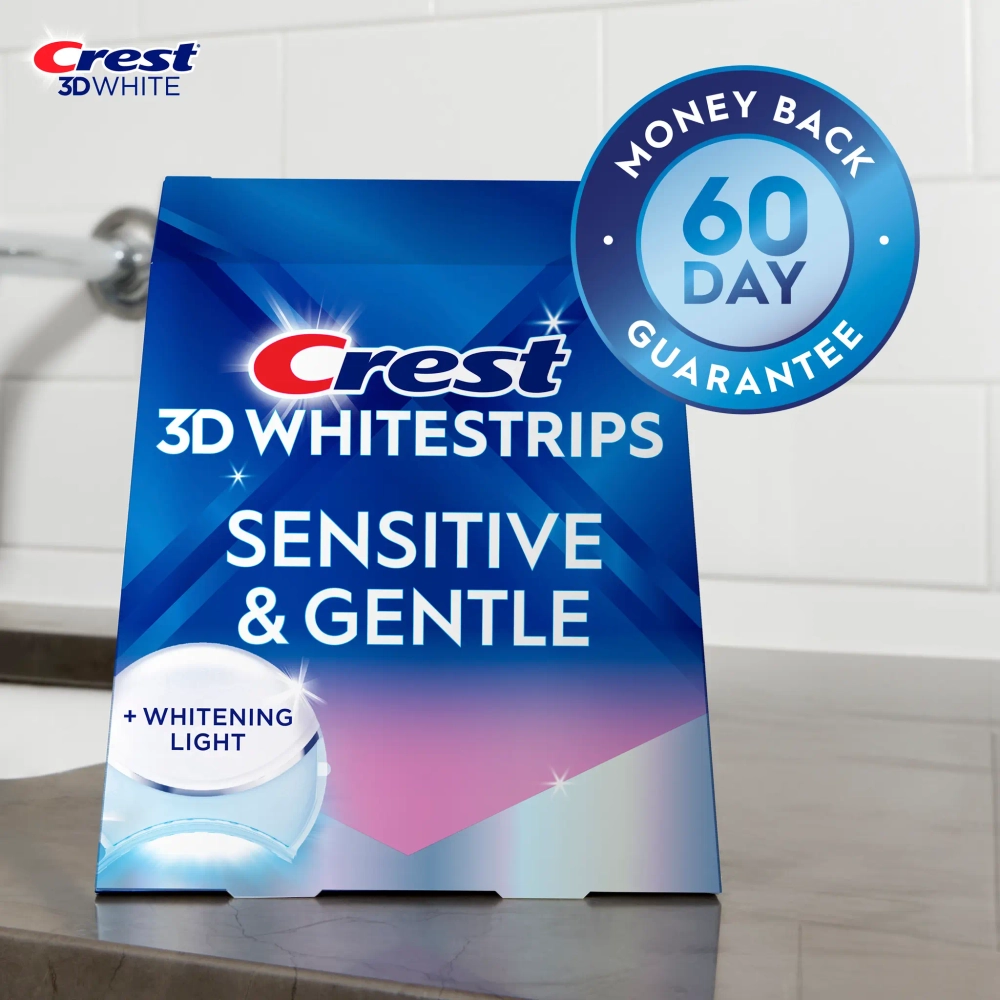Отбеливающие полоски для зубов Crest 3D Whitestrips Sensitive Light