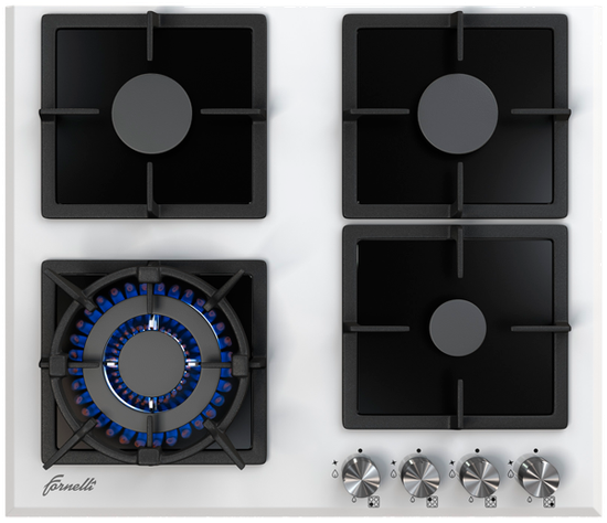 Газовая варочная панель Fornelli PGA 60 Quadro BL