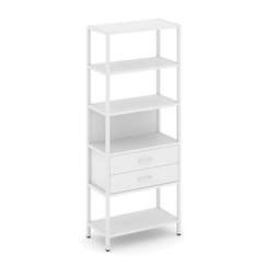 Shelf System Односекционный стеллаж пятиярусный с ящиками SN.STM-512 Белый/Металл Белый 810*400*1980