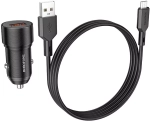АЗУ с кабелем micro 1USB 3.0А Borofone BZ19A black
