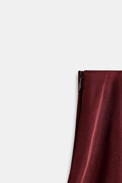 ZARA ЮБКА-ШОРТЫ БАЛЛОН, ВИННЫЙ