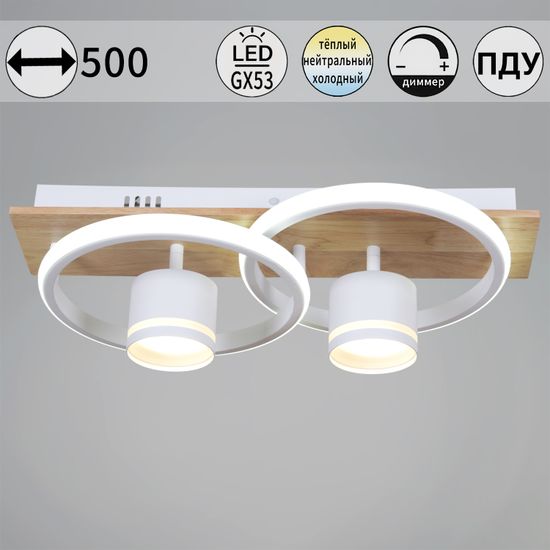 29560-0.3-2+2 WH+WOOD светильник потолочный