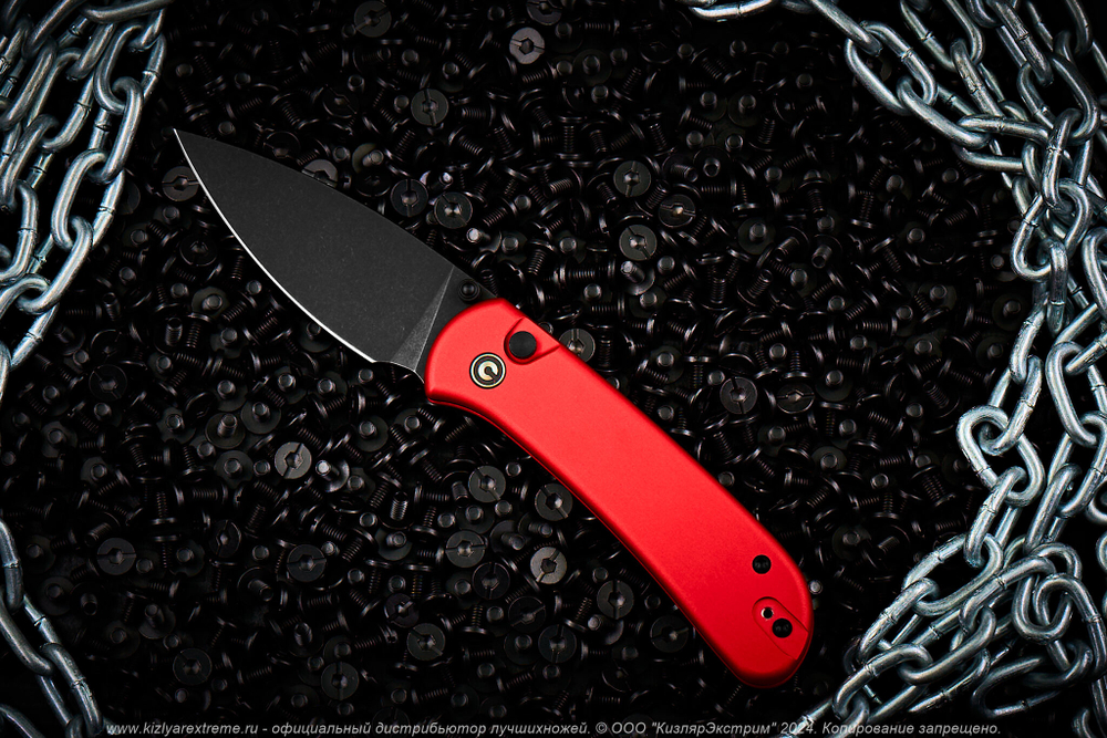 Нож Civivi Qubit C22030E-2 сталь 14C28N BlackWash рукоять Red Aluminum