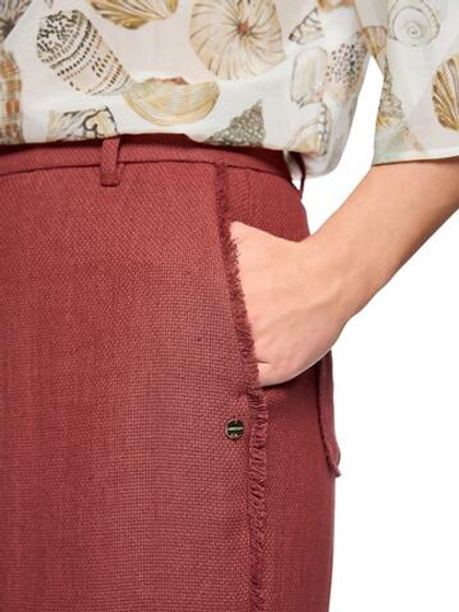 Marc Cain Брюки прямого кроя из льна и вискозы