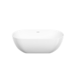 Акриловая ванна Sancos Leaf 1700x800x580 мм, отдельностоящая, овальная, с каркасом, со сливом-переливом, донным клапаном"сlick-сlack", цвет белый матовый, арт. FB20MW