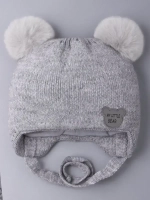 Шапка детская зимняя вязаная с ушками