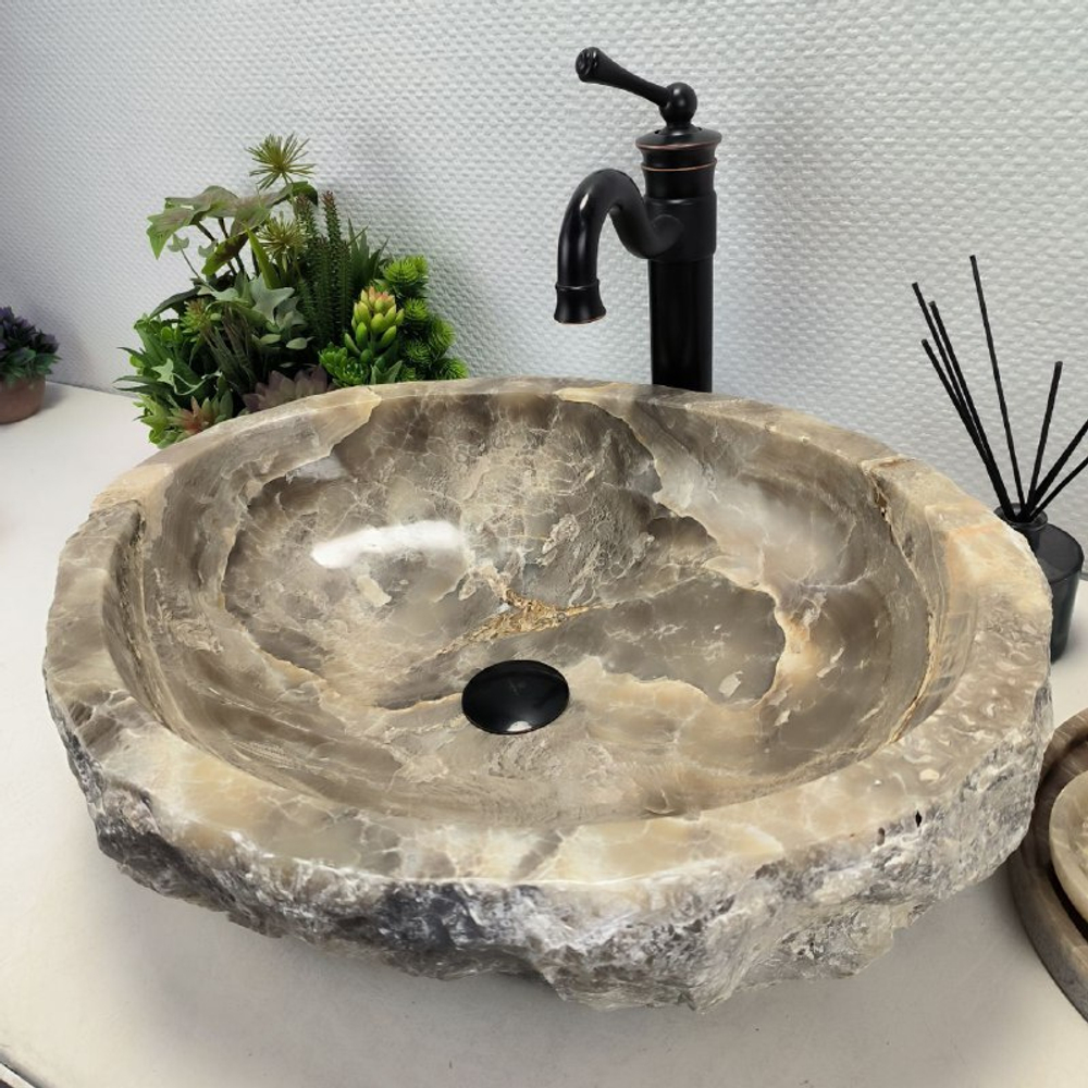 Раковина из оникса Erozy Grey EO-62237 57*46*16 0094