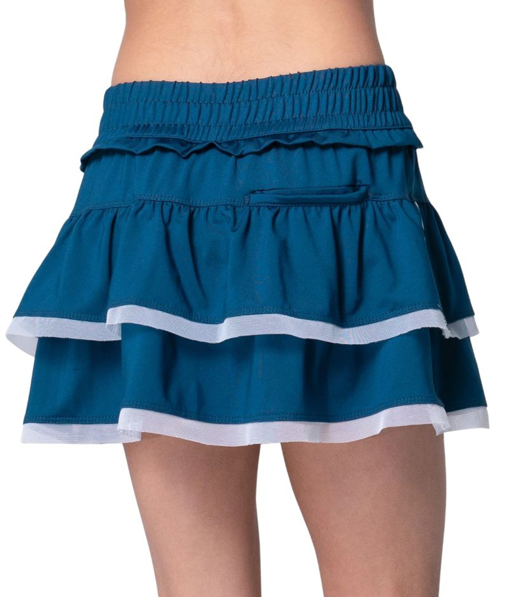 Детская теннисная юбка Lucky in Love Girls Winner's Circle - navy