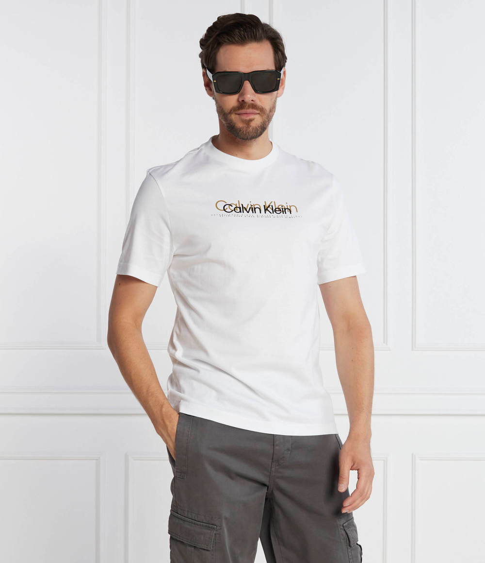 Футболка DOUBLE FLOCK LOGO Calvin Klein - белый(K10K111838)