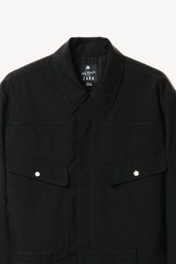 ZARA X WILLY CHAVARRIA КОМБИНЕЗОН СВОБОДНОГО КРОЯ, ЧЕРНЫЙ