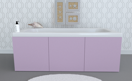 Экран под ванну откидной TR-6-230 светло-сиреневый матовый soft touch