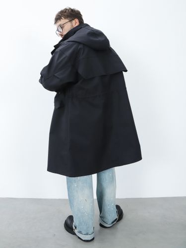 Плащ с капюшоном мужской