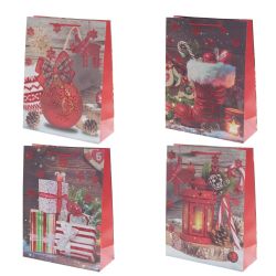 GAEM Пакет подарочный (бумага 210г/м2, блок микс 12шт), L31 W12 H40 см, 4в.