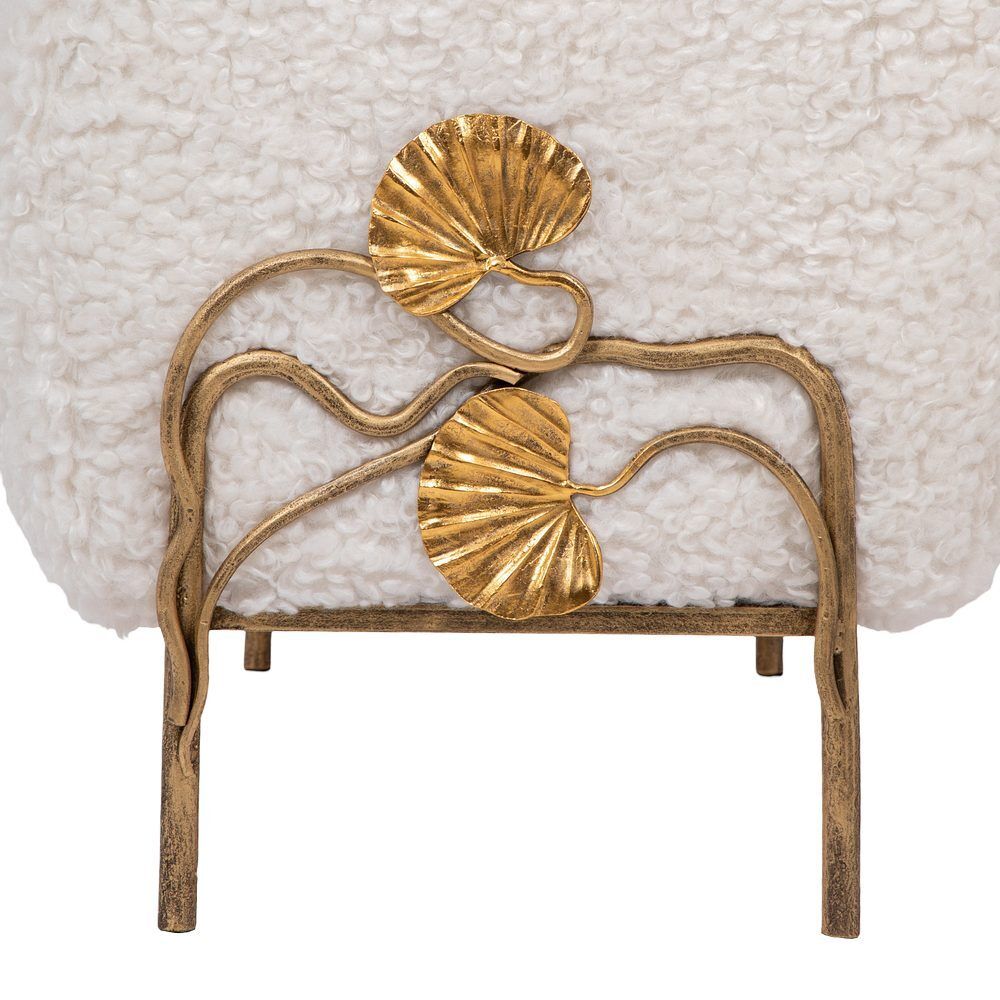 Банкетка Нимфея Молоко Бронза