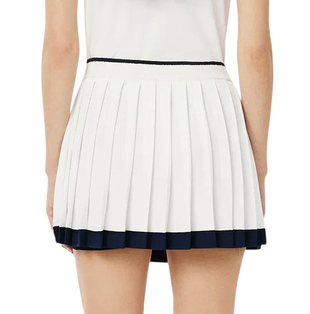 Теннисная юбка Lacoste Ultra Dry Tennis Heritage Stretch - white/blue navy