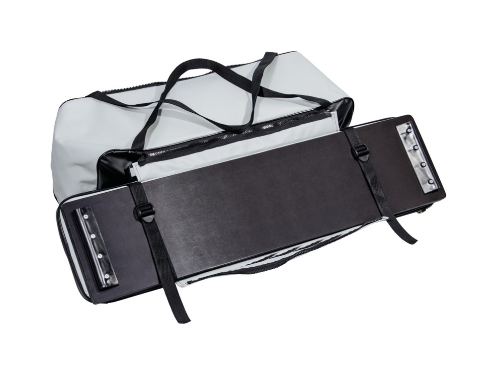 Накладки на банки, комплект 1010х240 мастер светло-серый/чёрный (ПВХ)