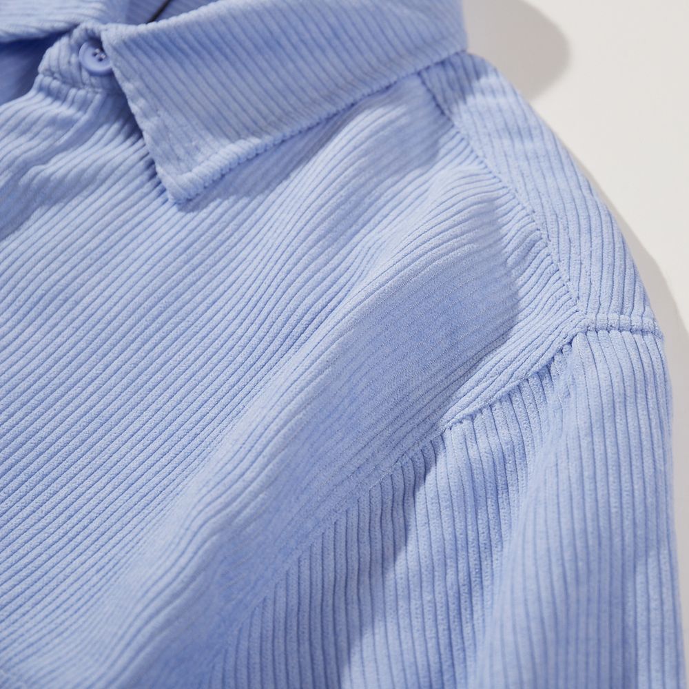 Рубашка YMKASHIX Velvet Button Сиреневая