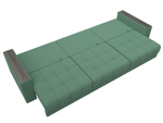 Диван прямой с декором Лига-049 НПБ Лонг, Амур 11 РОГОЖКА зеленый