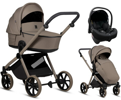 Детская коляска Tutis Mio 3 Plus Essential New 3 в 1 с автокреслом Elo Lux EduSky Black 1622078 Taupe Deep