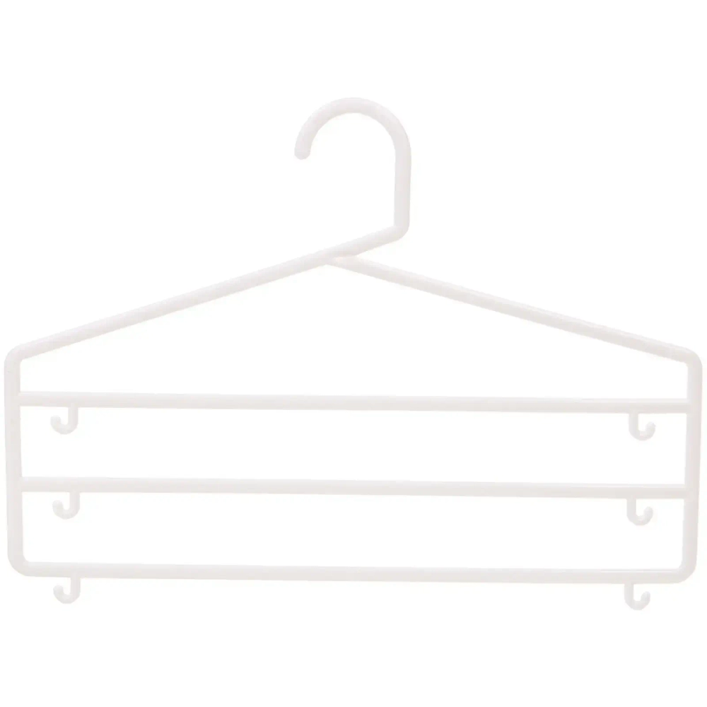 Вешалка для брюк 2шт «ИДЕЯДОМА», цвет молочный, 3 отд, 36*24см (Лейбл Селфи)