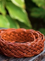 Ремень кожаный плетеный