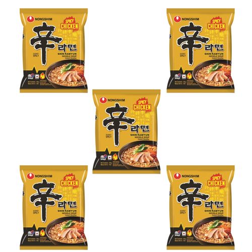 Лапша Острая курица Nongshim Shin Ramyun 120 г 5 шт