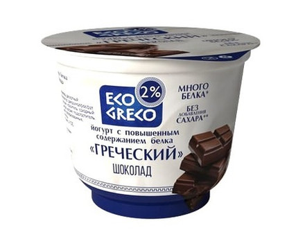 Йогурт Греческий "ECO GRECO" Шоколад 2% 230г. Бабушкина крынка