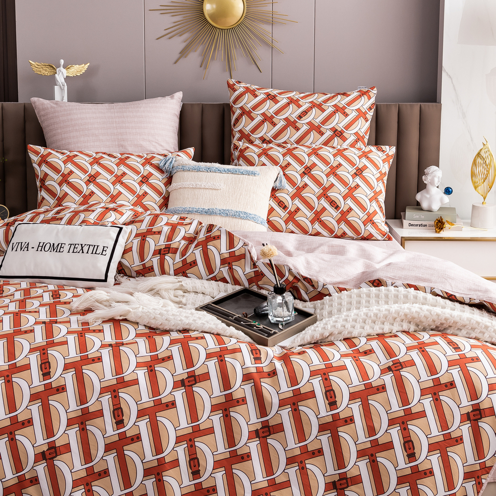 Комплект постельного белья Люкс Сатин 100% хлопок на резинке AR304