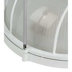 Светильник ЭРА НБП 03-100-002 Акватермо алюминий/стекло решетка IP54 E27 max 100Вт D240 круглый белый