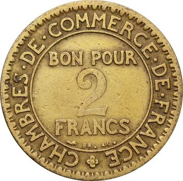 2 франка 1920-1927 Франция
