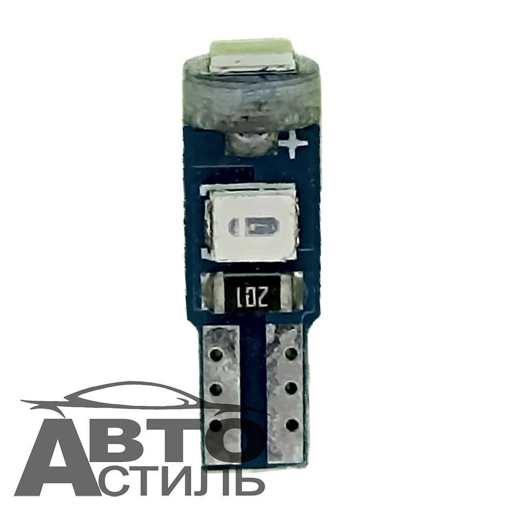 Светодиод 12V T 5   3SMD BLUE 3020 обманка сфера (без патрона) 12T5-3SMD-B-обманка